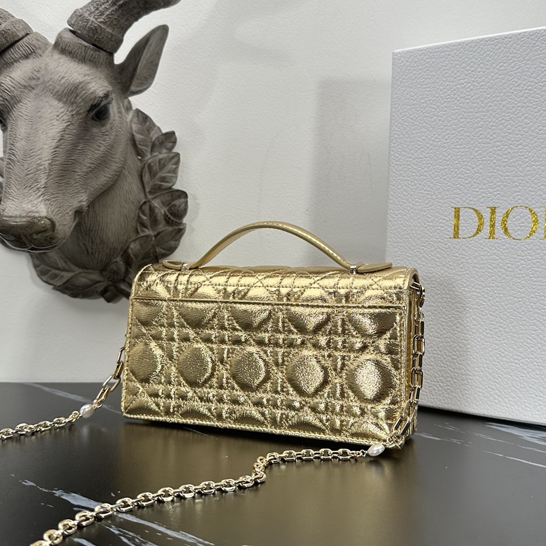 Dior lady handle chain/clutch bag