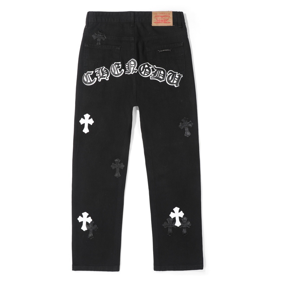 Chrome Hearts Clothing Jeans AAAA Customize
 Black Blue Grey Sewing Men 925 Silver Sheepskin Spring Collection Vintage