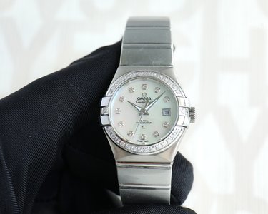 OMEGA Omega Constellation Watch Blue White Women 6T51 Movement