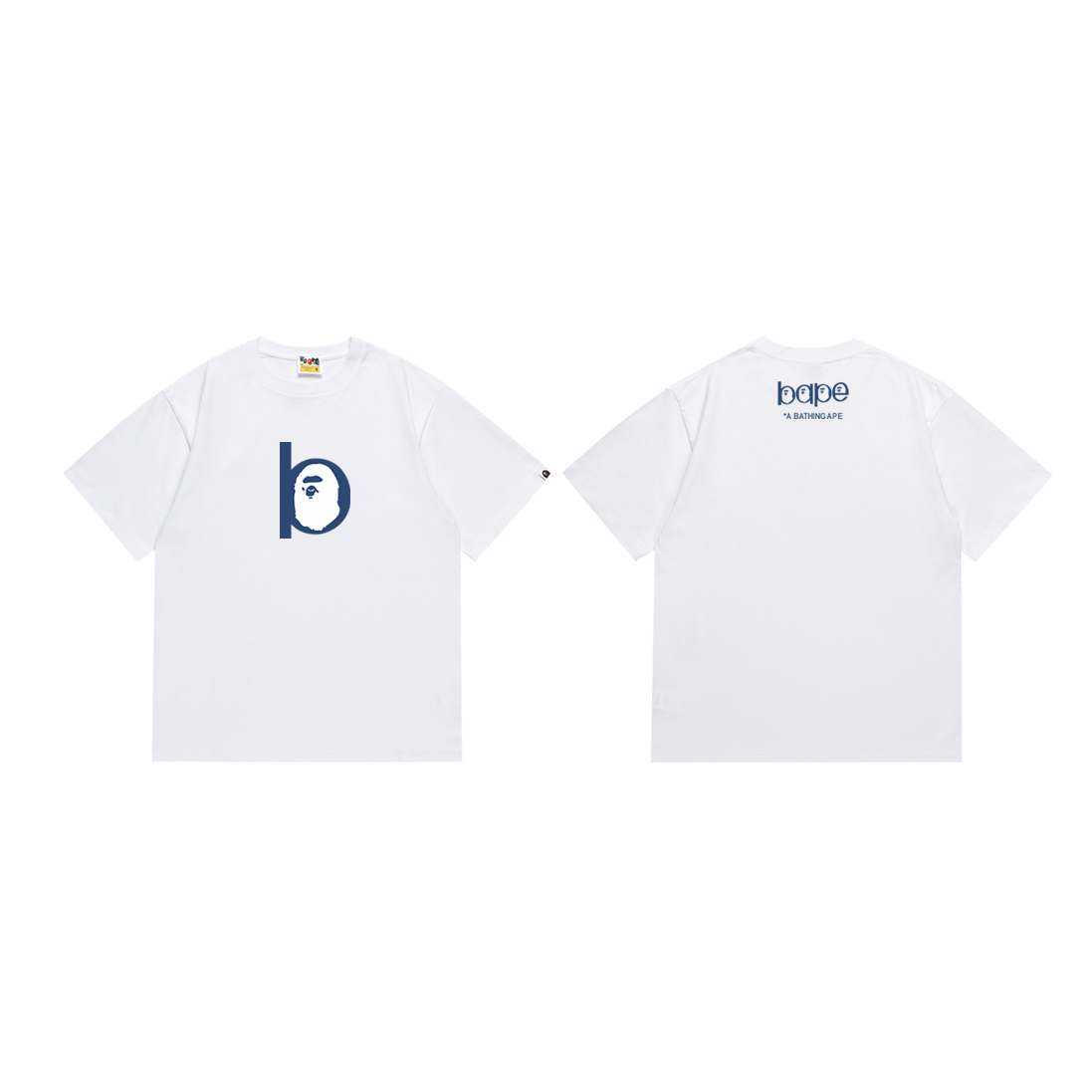 BAPE Ape Head Classic Alphabet T-Shirt in Black & White – Top Version - 图片 6