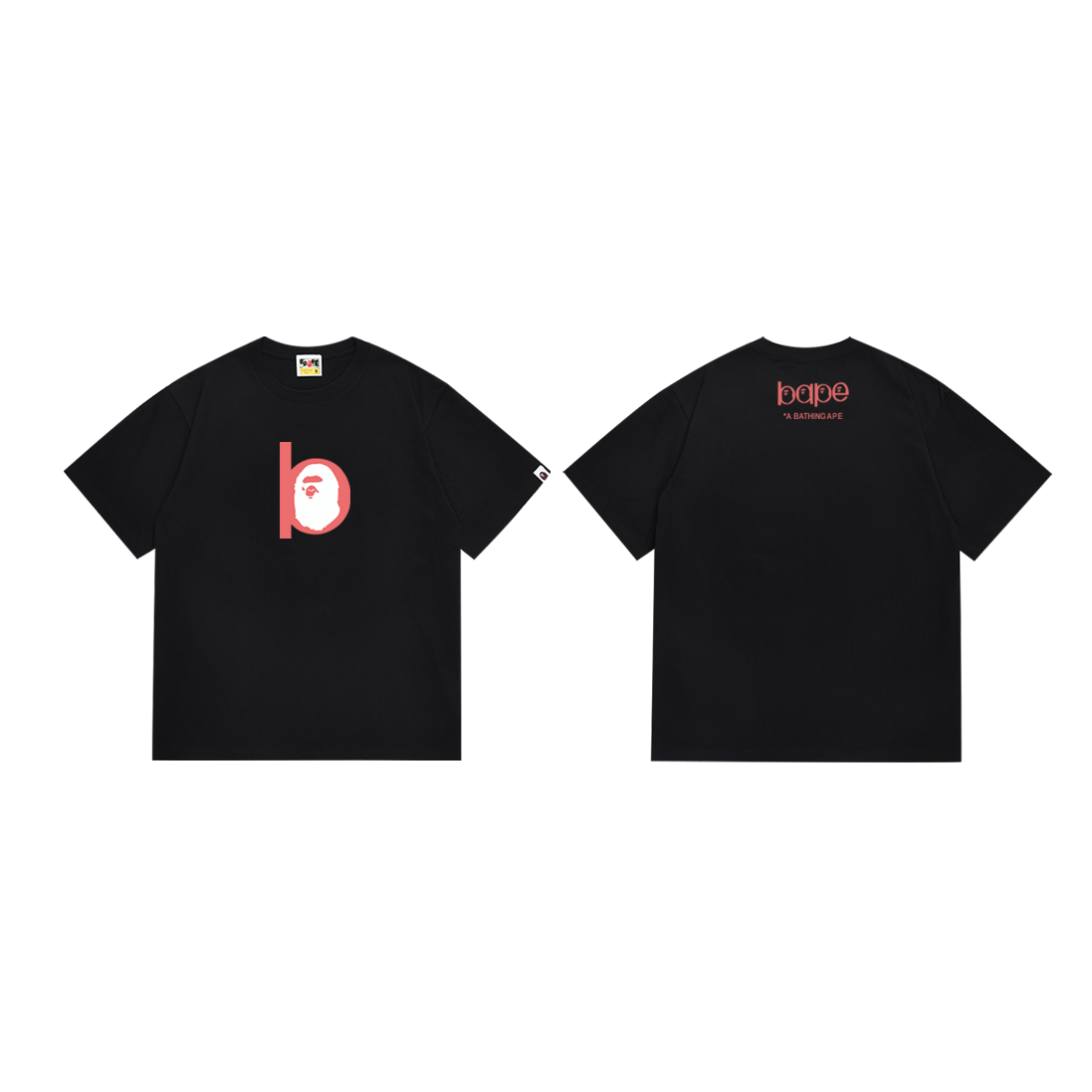 BAPE Ape Head Classic Alphabet T-Shirt in Black & White – Top Version - 图片 3