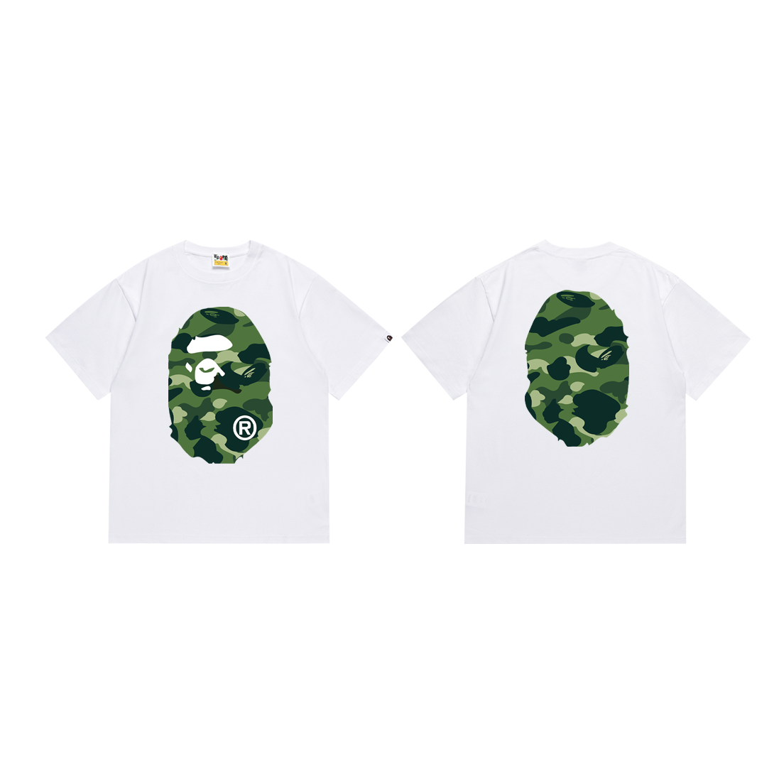 BAPE Two-Face T-Shirt in High-Quality Cotton, Various Colors, Unisex Sizes - 图片 6