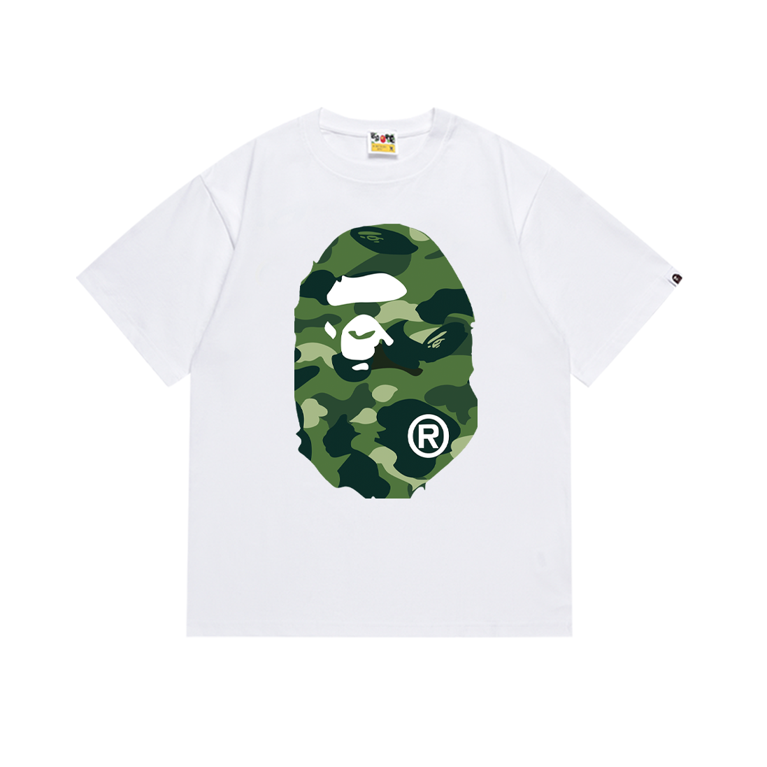 BAPE Two-Face T-Shirt in High-Quality Cotton, Various Colors, Unisex Sizes - 图片 4