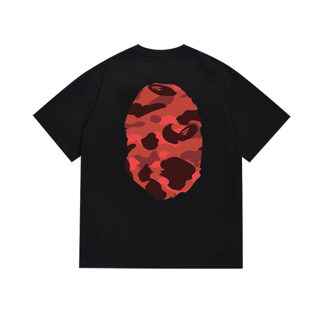 BAPE Two-Face Cotton T-Shirt with Unique Headprint – High-Quality Fabric, Unisex, Various Colors. - 图片 2