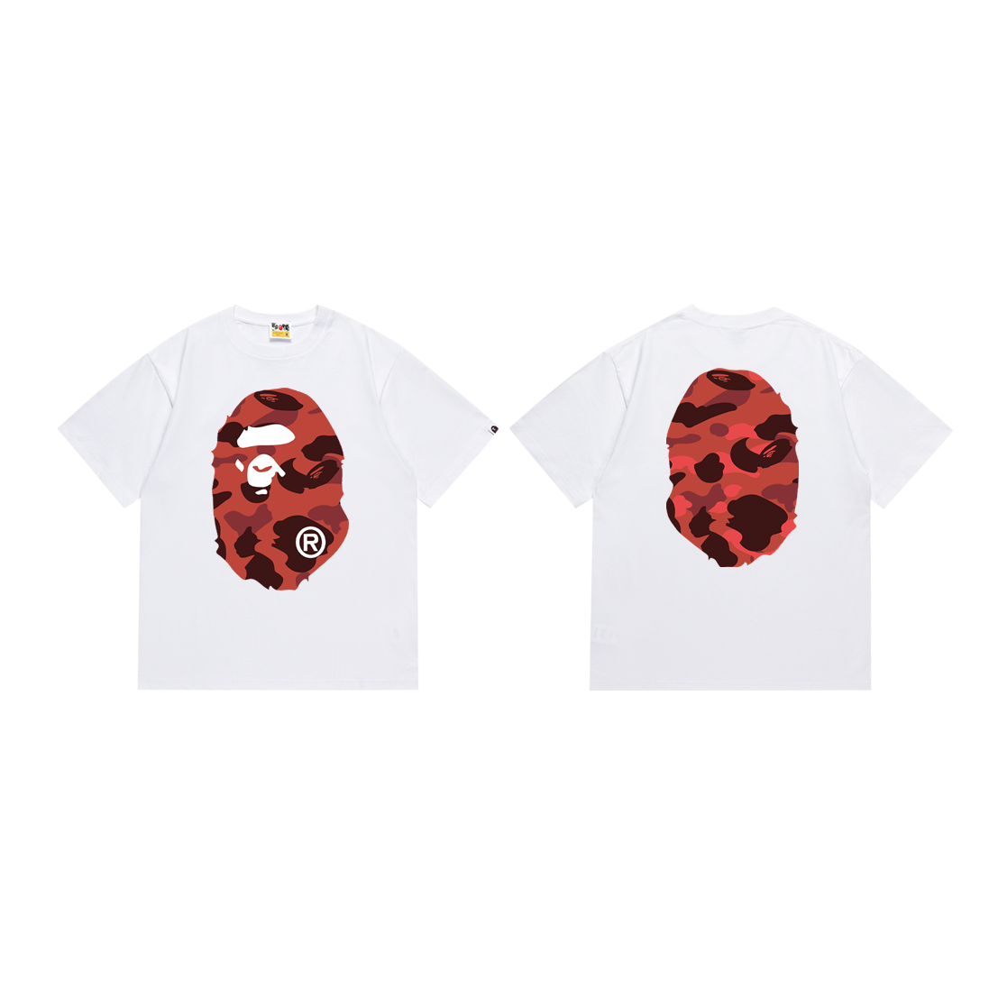 BAPE Two-Face Cotton T-Shirt with Unique Headprint – High-Quality Fabric, Unisex, Various Colors. - 图片 6