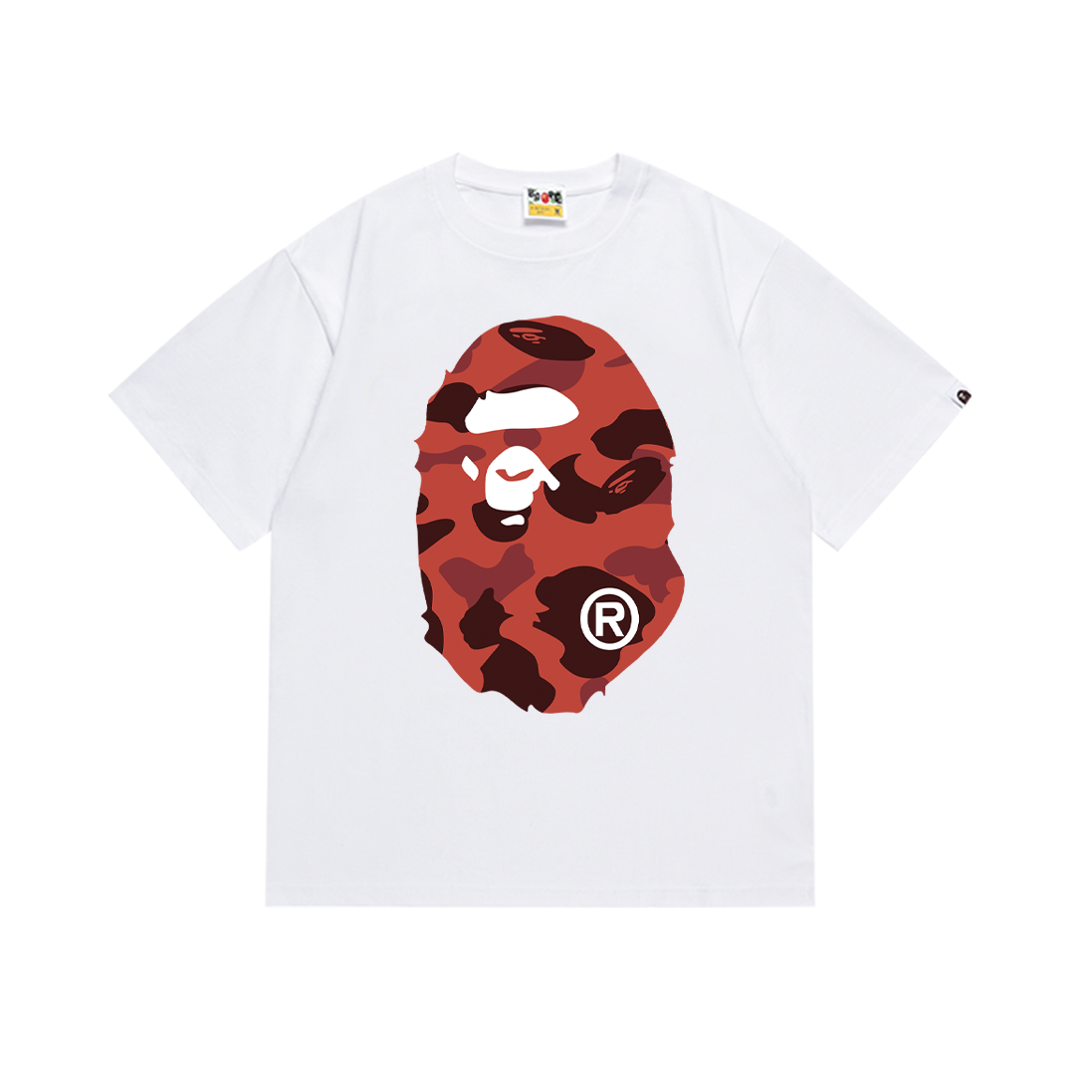 BAPE Two-Face Cotton T-Shirt with Unique Headprint – High-Quality Fabric, Unisex, Various Colors. - 图片 4