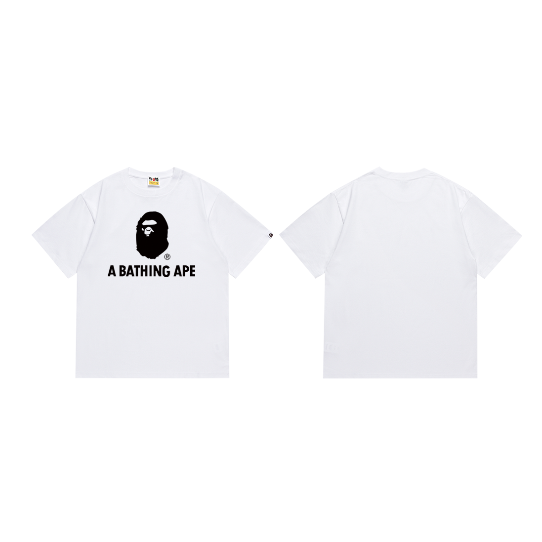 BAPE Ape Head Classic Alphabet T-Shirt: High-Quality Cotton, Unisex, Black & White, Sizes SM-XXL. - 图片 6