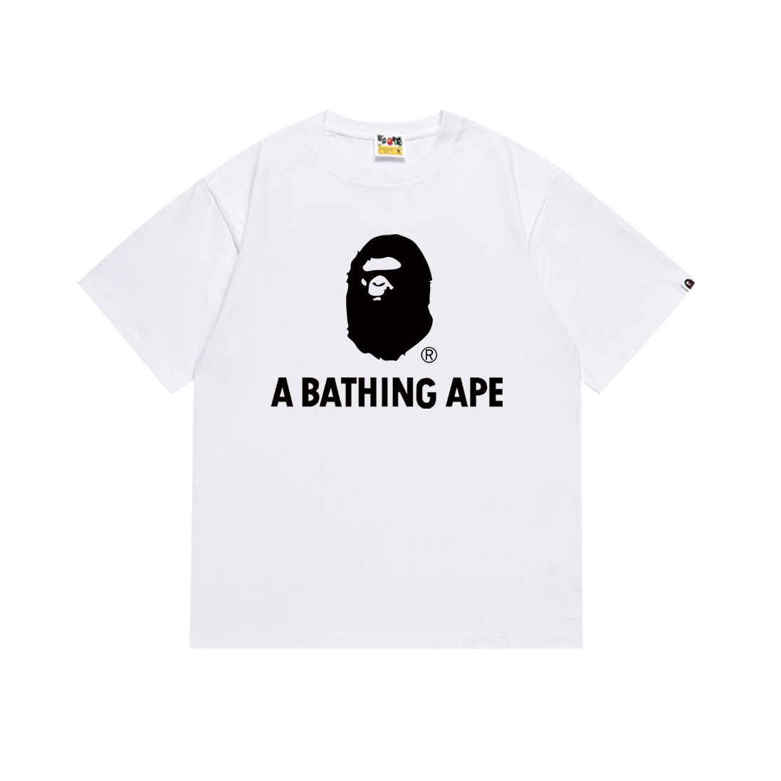 BAPE Ape Head Classic Alphabet T-Shirt: High-Quality Cotton, Unisex, Black & White, Sizes SM-XXL. - 图片 4