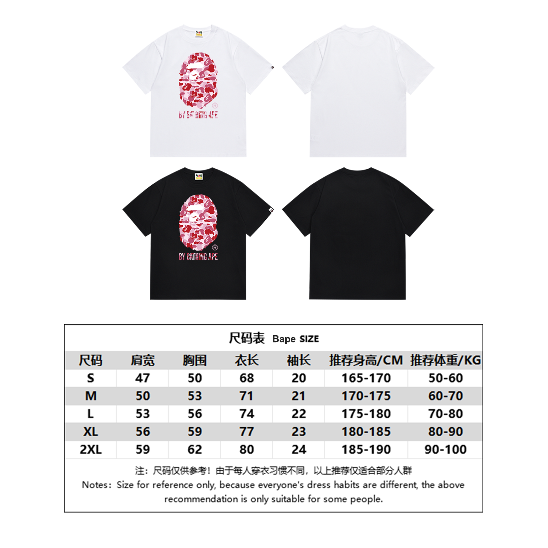 BAPE Collapse Logo T-Shirt in High-Quality Cotton for Men and Women - 图片 7