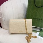 Gucci Crossbody & Shoulder Bags Replica 1:1
 Apricot Color Gold Cowhide Chains