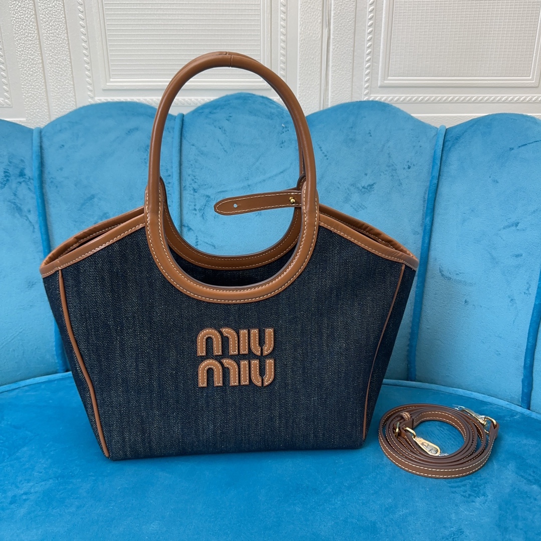 MiuMiu Store
 Tote Bags Sewing Calfskin Cowhide Denim