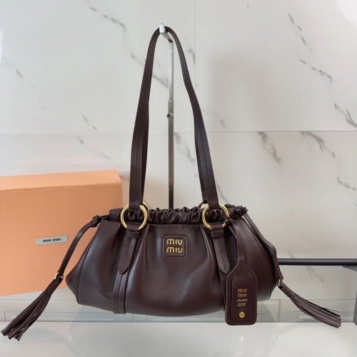 Miu Miu New Tassel Drawstring Dumpling Bag in Imported Lambskin 10 Miu Miu New Tassel Drawstring Dumpling Bag in Imported Lambskin