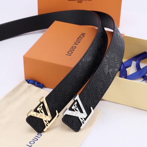 Louis Vuitton Taurillon Leather Belt with Stainless Steel Buckle, 4.0cm Width 1 Louis Vuitton Taurillon Leather Belt with Stainless Steel Buckle, 4.0cm Width