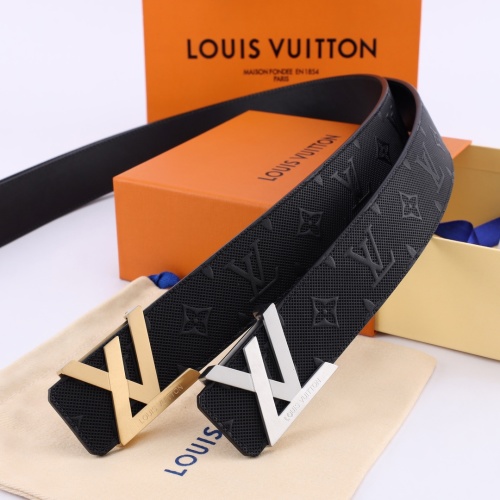 Louis Vuitton Taurillon Leather Belt with LV Initials Buckle, 4.0cm Width 1 Louis Vuitton Taurillon Leather Belt with LV Initials Buckle, 4.0cm Width