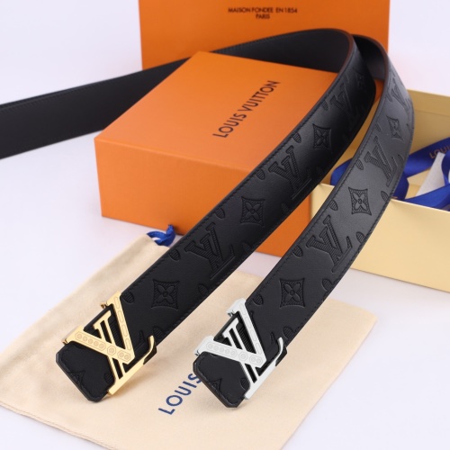 Louis Vuitton Taurillon Leather Belt - Iconic LV Design, Stainless Steel Buckle 1 Louis Vuitton Taurillon Leather Belt - Iconic LV Design, Stainless Steel Buckle