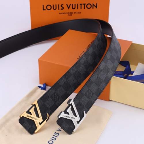 Louis Vuitton Taurillon Leather Belt with Stainless Steel Buckle, 4.0cm 1 Louis Vuitton Taurillon Leather Belt with Stainless Steel Buckle, 4.0cm