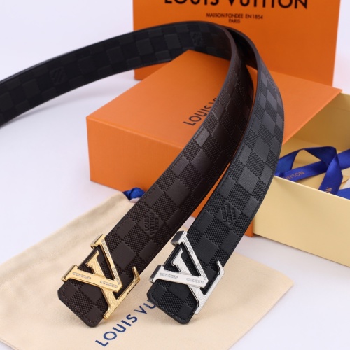 Louis Vuitton Taurillon Leather Belt - Iconic LV Buckle, 4.0cm Width