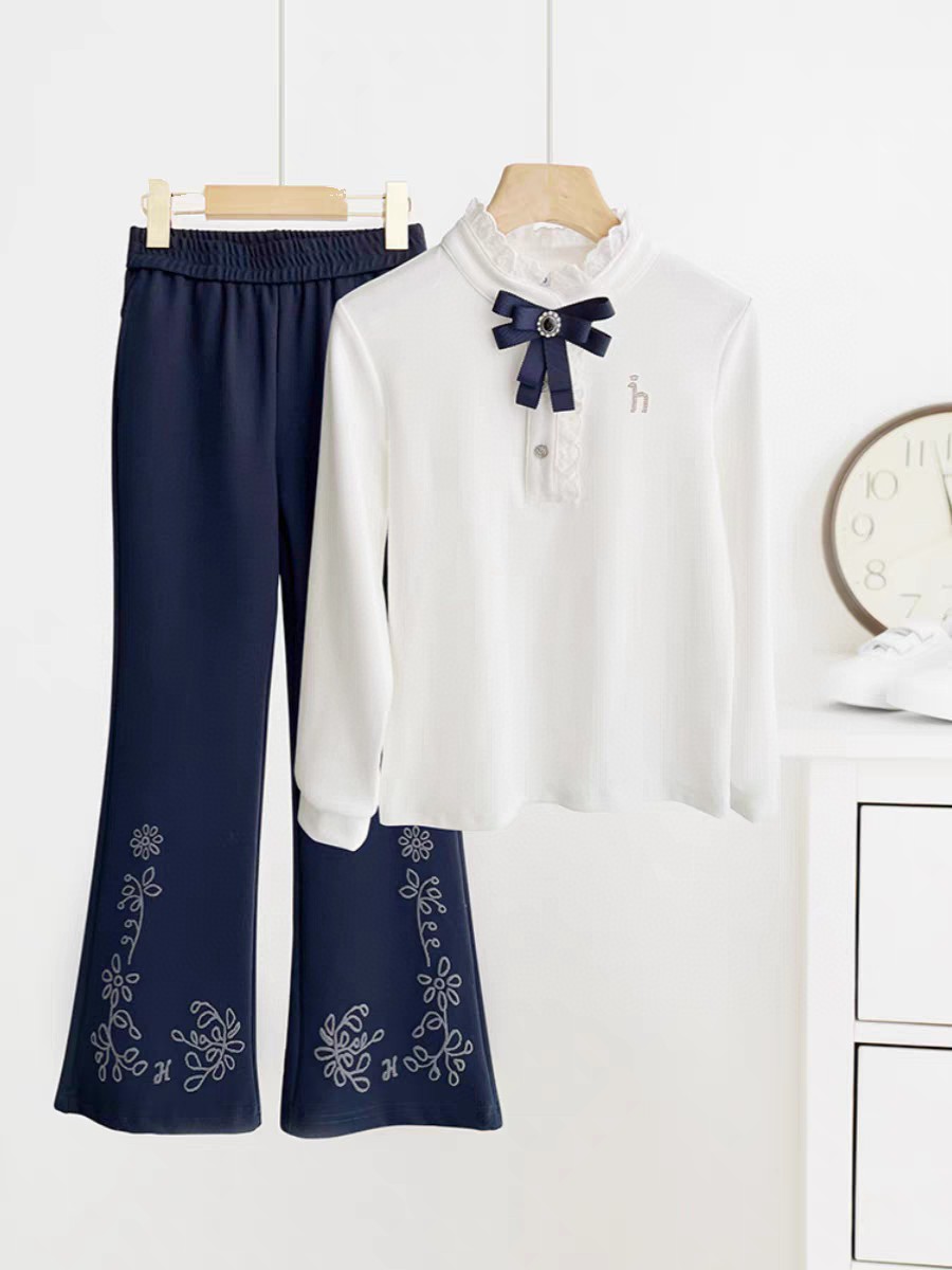 zenium hazzys hagis girls’ pants, 2024, double-sided blacka. size 130-170 the color, the black, the chalk - 图片 3