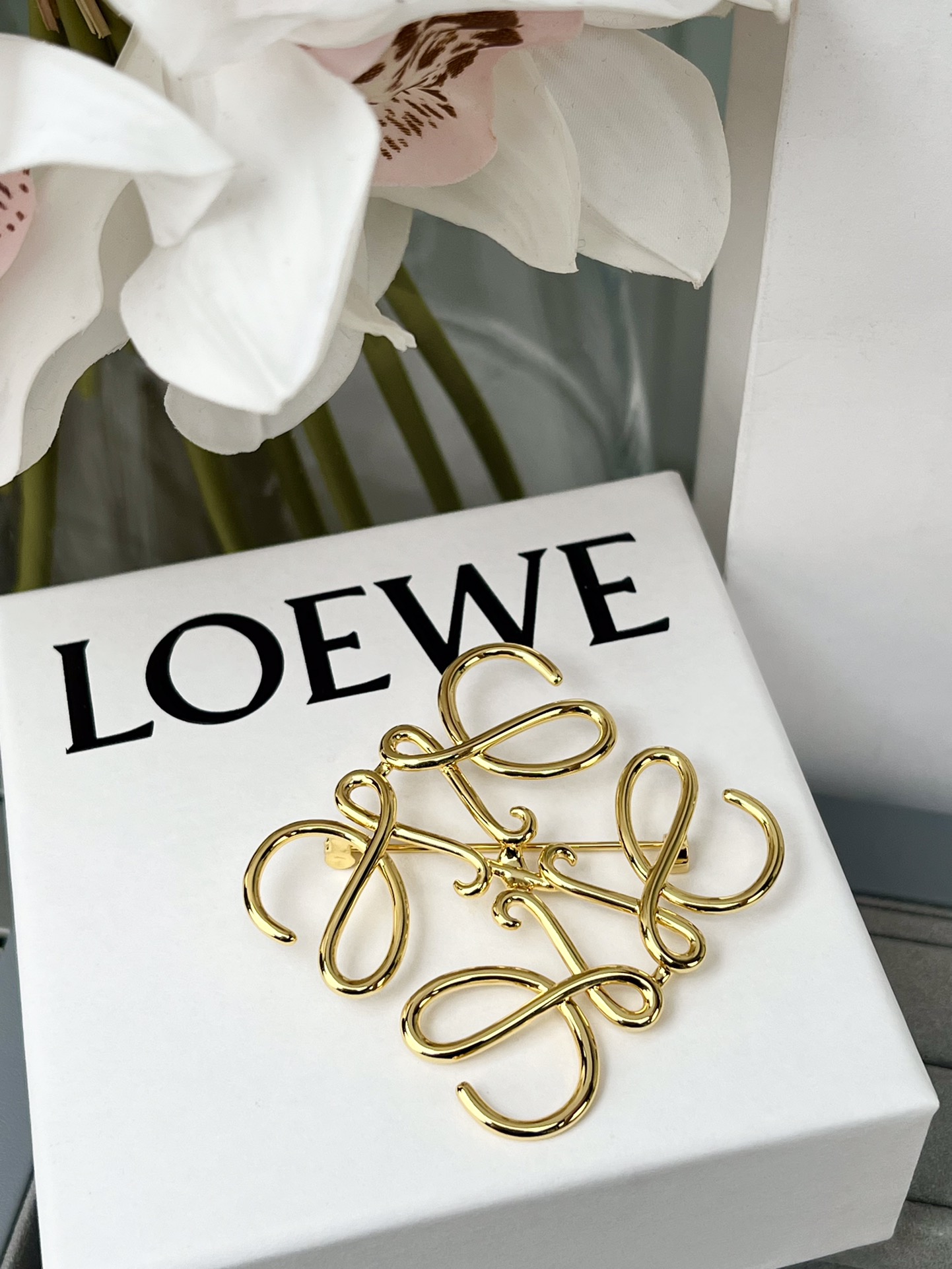 LOEWE罗意威新款胸针高级感满分简单的线条感搭配西装和大衣都超高级