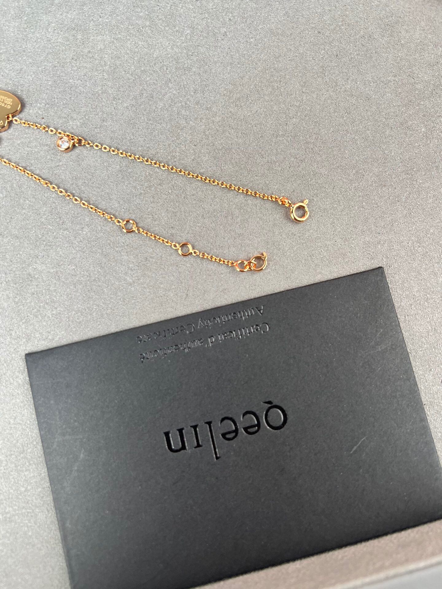 “Pink Protein Bracelet with Gold Metal and Heart-Lifting Color: Fresh and Macaroon Girls Fashion Accessory” - 图片 5