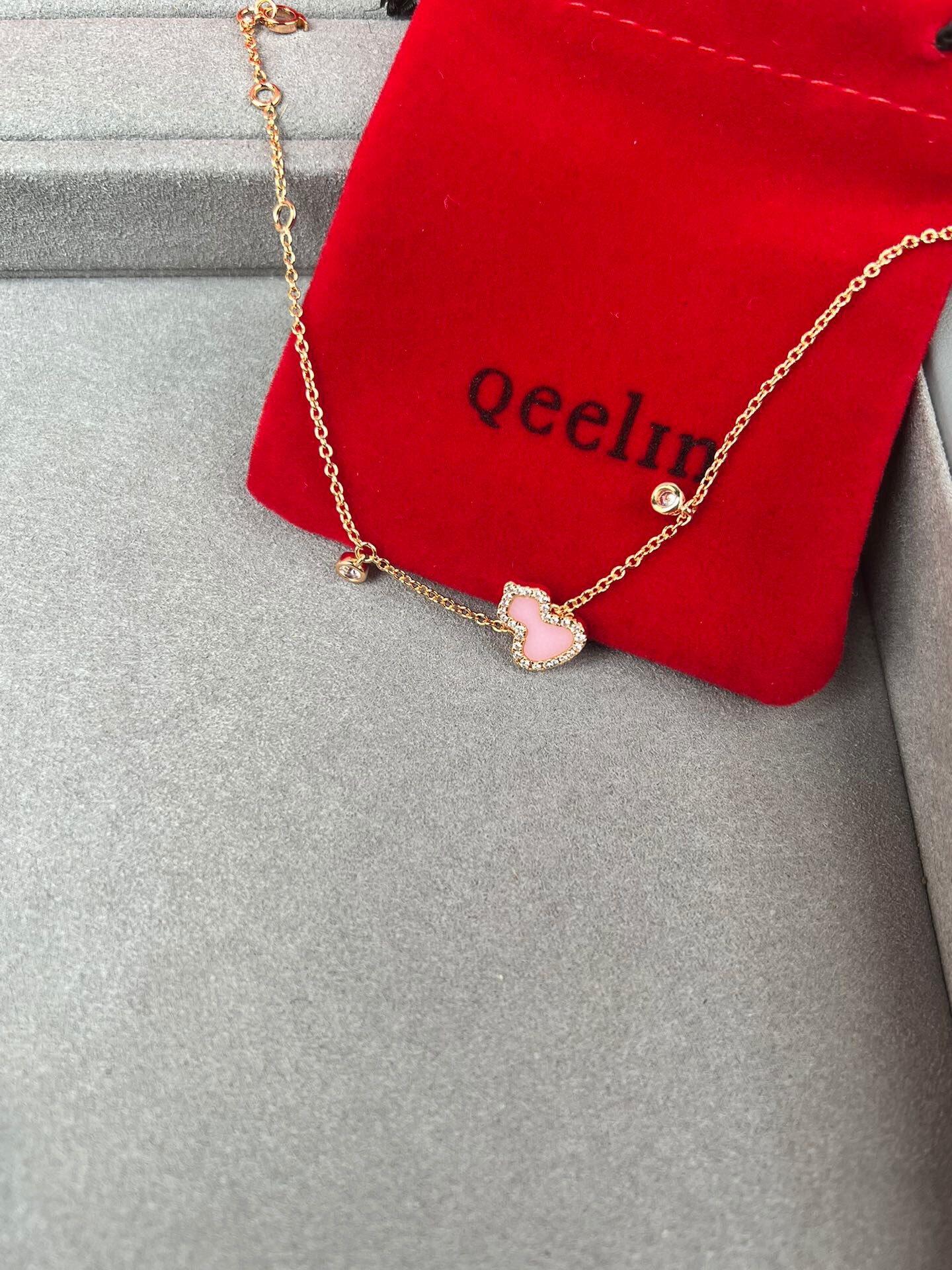 “Pink Protein Bracelet with Gold Metal and Heart-Lifting Color: Fresh and Macaroon Girls Fashion Accessory” - 图片 3