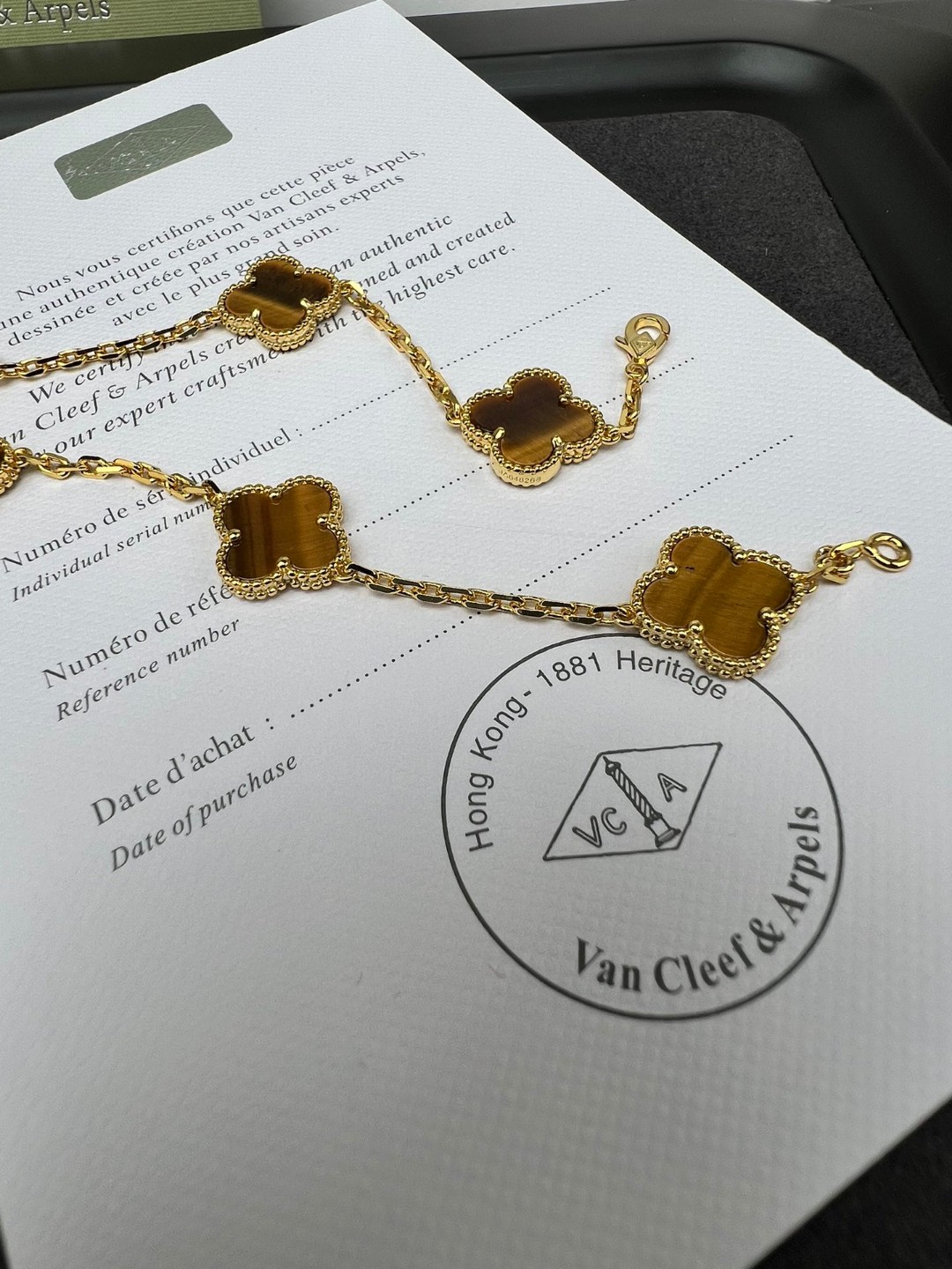 四季都要带的项链十花虎眼石项链AlhumbraVintage十花项链在单花已经快要街款的时光进阶十花可谓