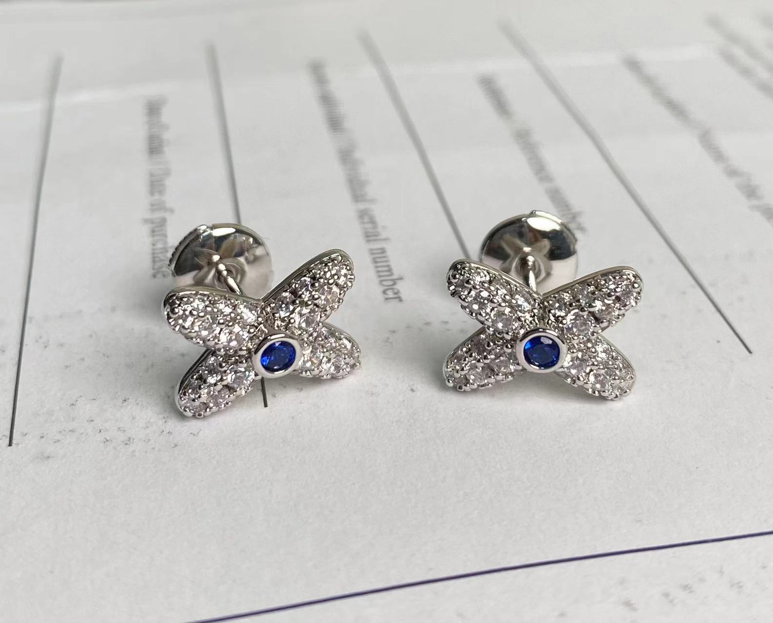 Elegant Sapphire Accent Butterfly Stud Earrings - Exquisite Design, Perfect Gift 7 a1740316258295 3750