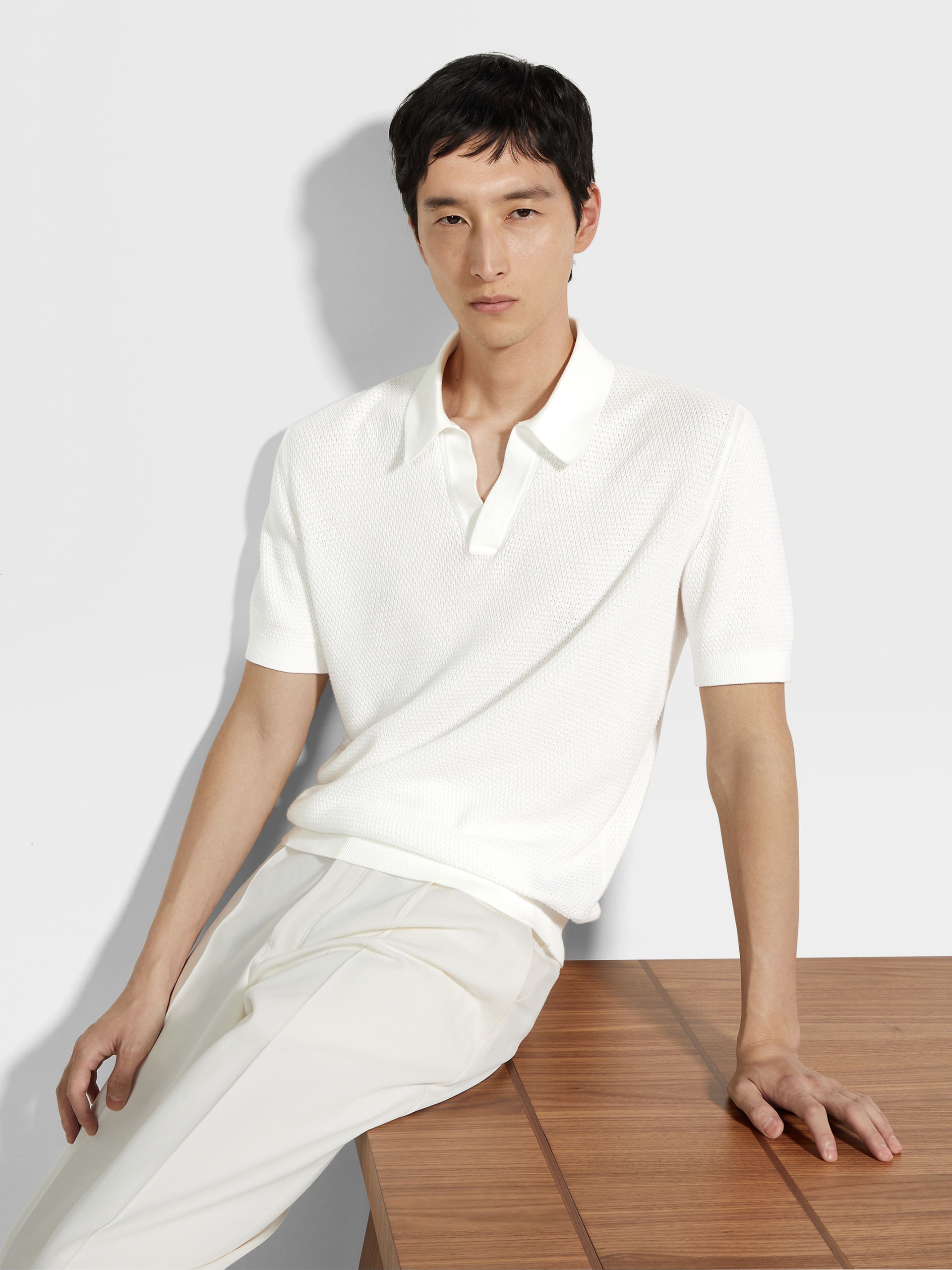제냐 남성 린넨 혼방 반팔 티셔츠 114426 이미지 13