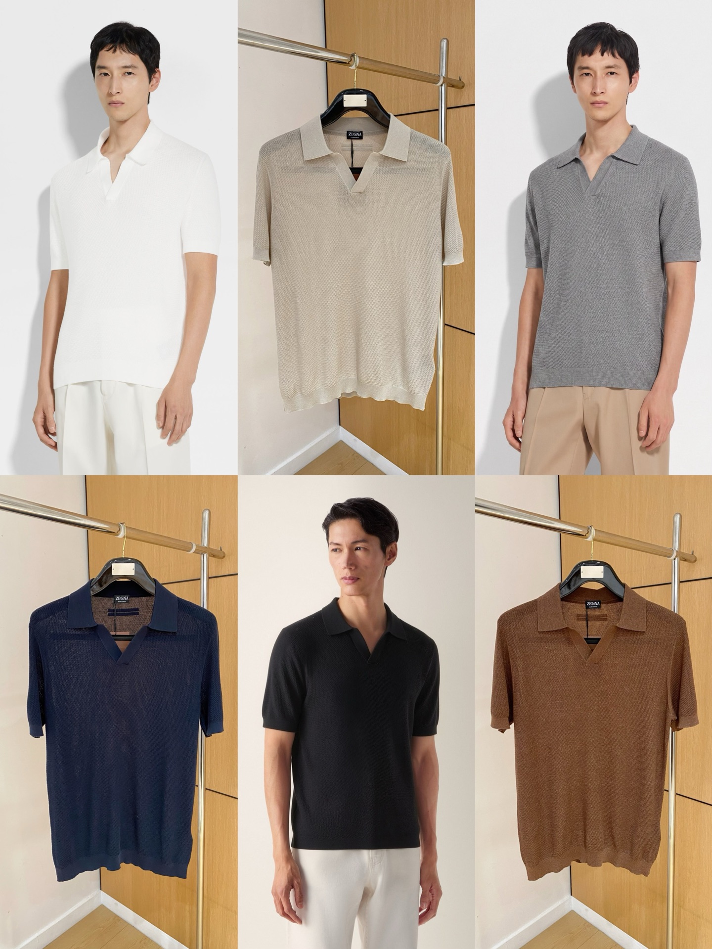 제냐 남성 린넨 혼방 반팔 티셔츠 114426 이미지 9