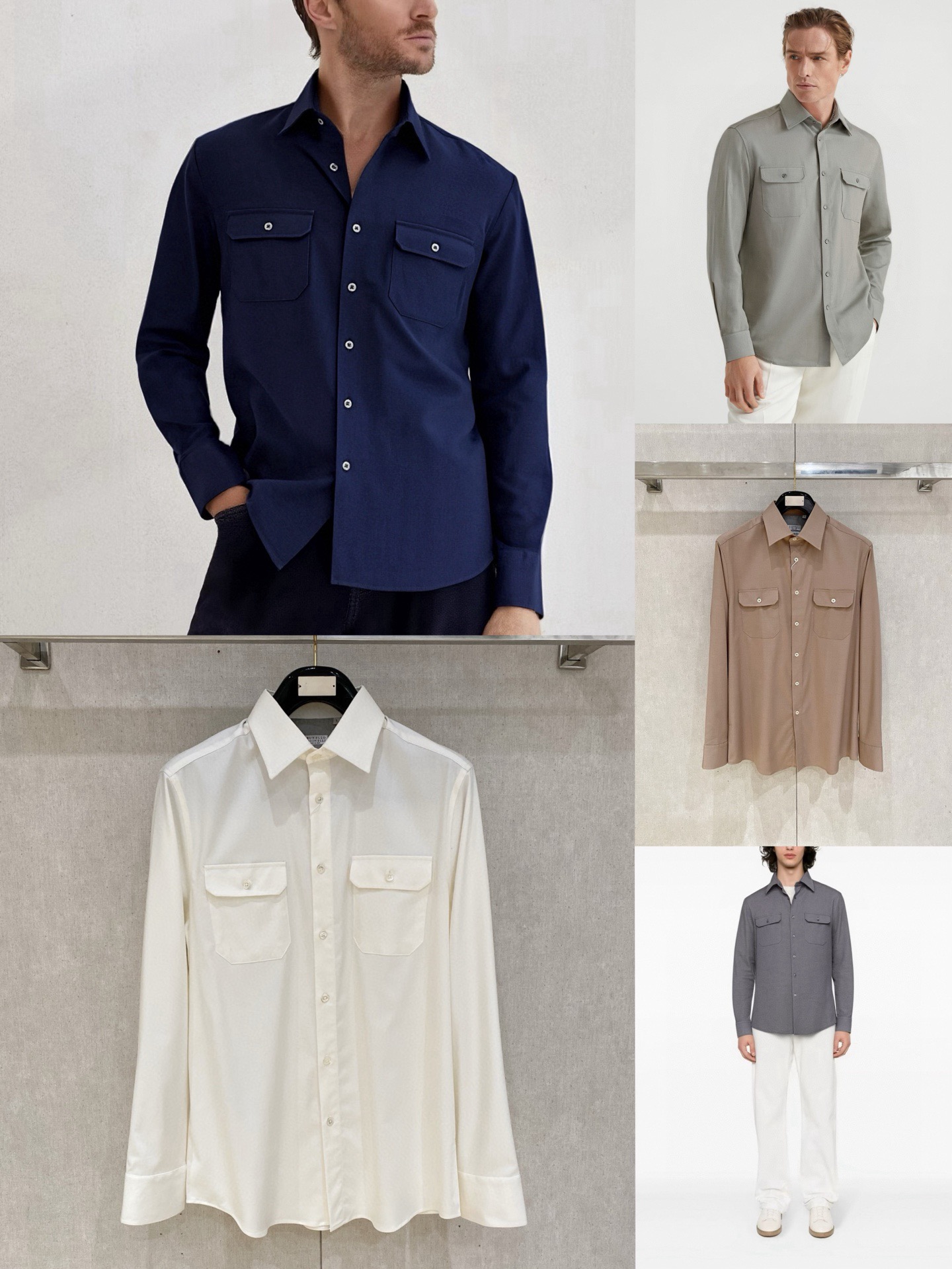 브루넬로쿠치넬리 남성 긴팔 130060 Brunello Cucinelli Long Sleeve 썸네일 이미지
