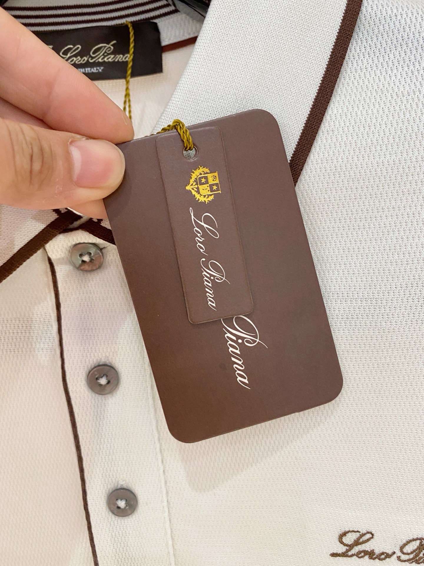 로로피아나 남성 린넨 반팔 티셔츠 114647 이미지 6