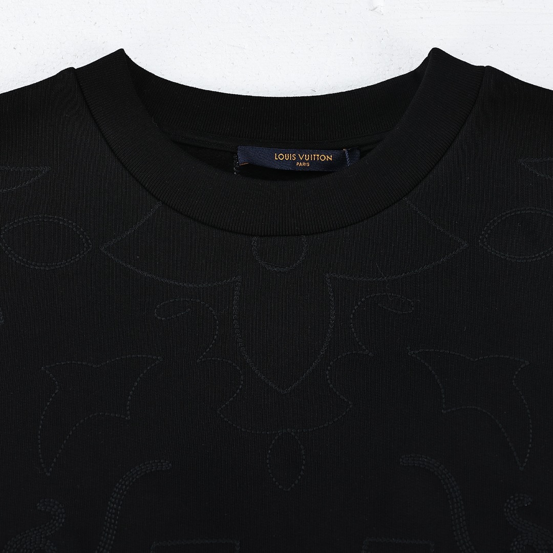 LOUIS VUITTON/路易威登LV 嵌花刺绣圆领加绒卫衣
