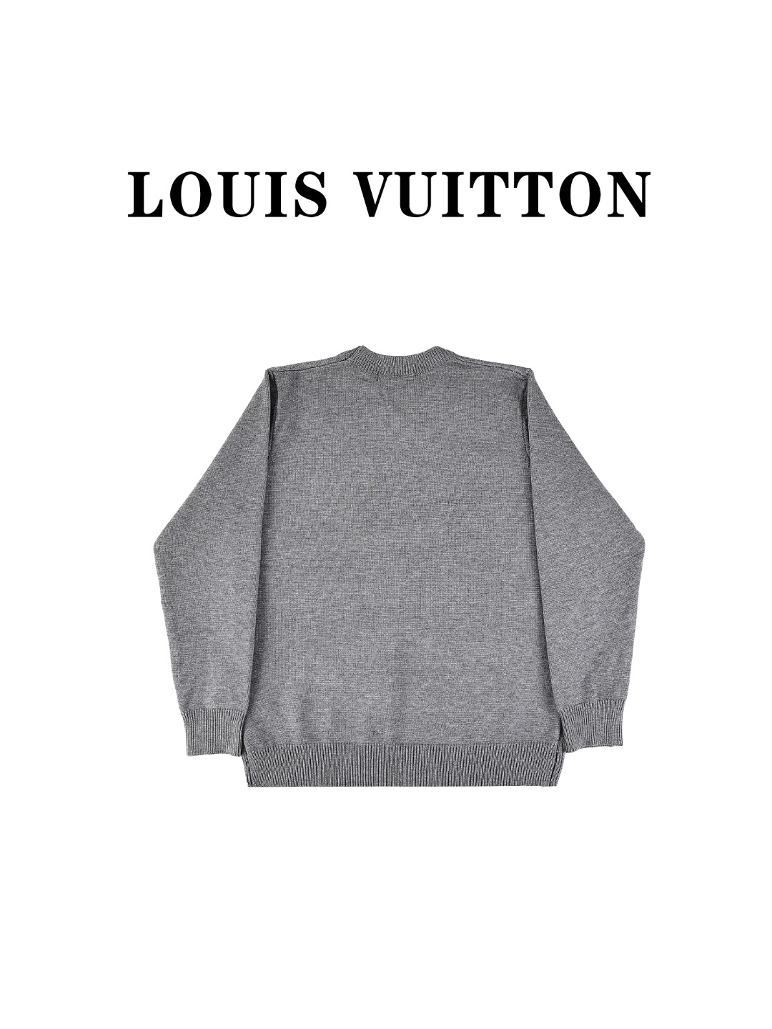LOUIS VUITTON路易威登 LV 24ss贴布植绒logo圆领毛衣