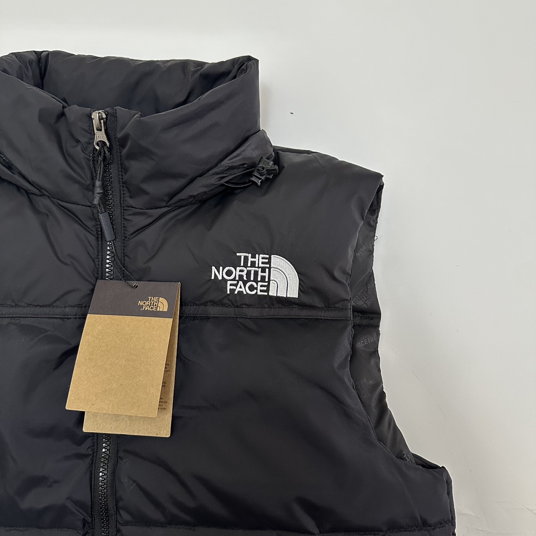 The North Face 1996 ダウンベスト 細格ナイロン 防風 収納可 ブラック M-3XL