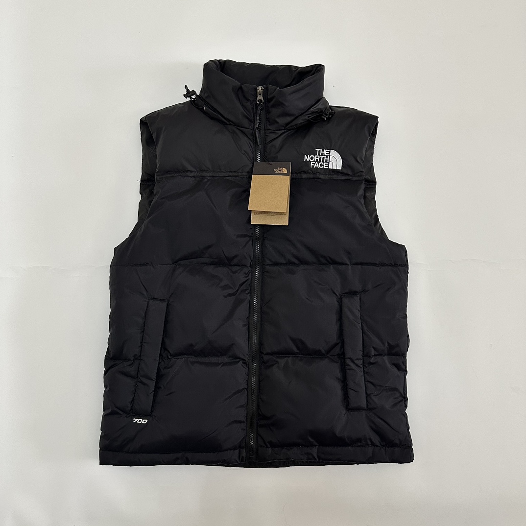 The North Face 1996 ダウンベスト 細格ナイロン 防風 収納可 ブラック M-3XL