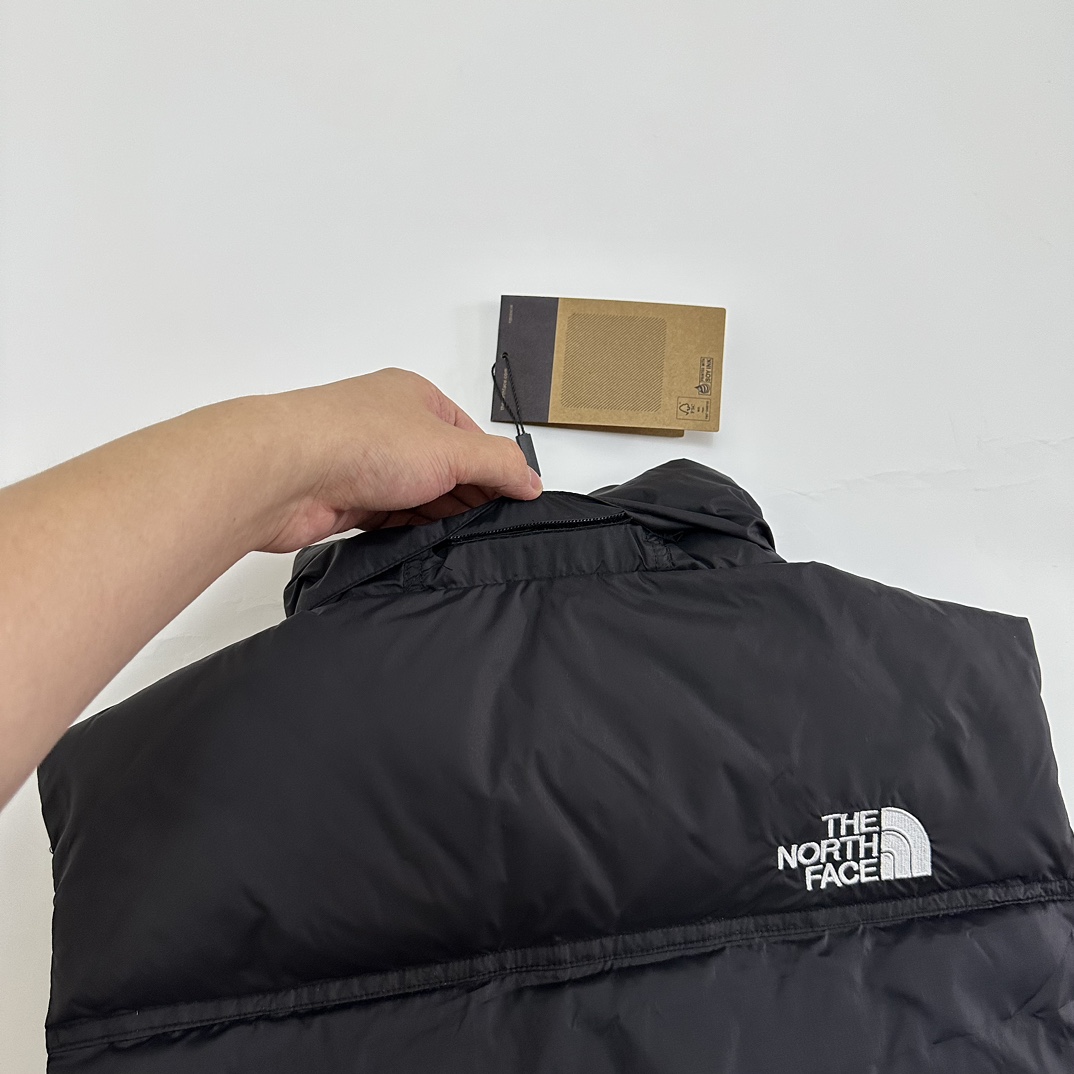 The North Face 1996 ダウンベスト 細格ナイロン 防風 収納可 ブラック M-3XL