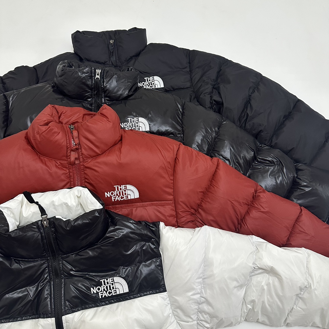 TNF 北面 肯豆 女款 高腰 三格 短款 纯羽绒 羽绒服 90绒 防水