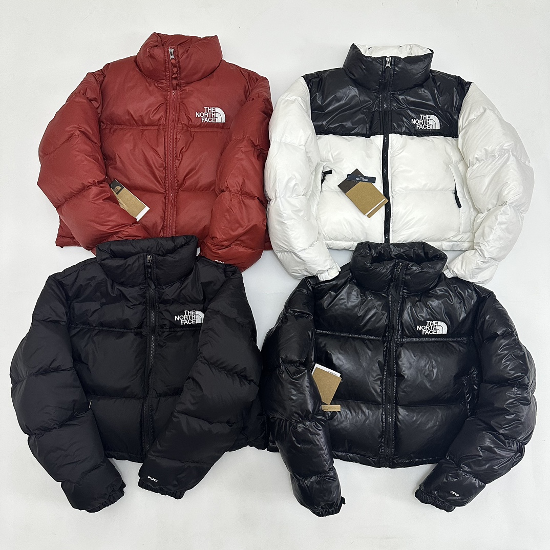 TNF 北面 肯豆 女款 高腰 三格 短款 纯羽绒 羽绒服 90绒 防水