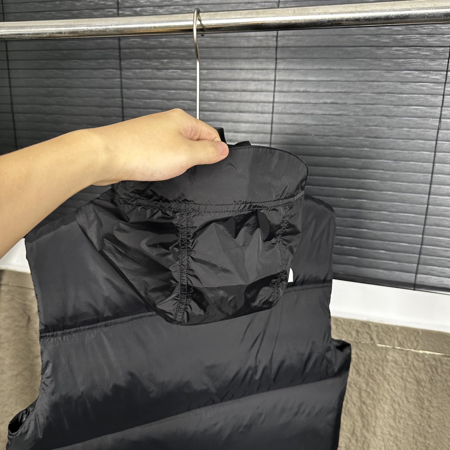 The North Face 1996 ダウンベスト 細格ナイロン 軽量保温 本革仕様