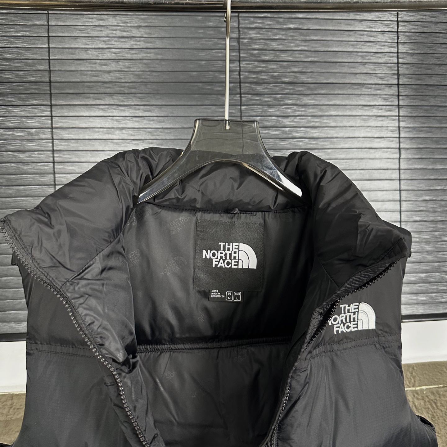 The North Face 1996 ダウンベスト 細格ナイロン 軽量保温 本革仕様