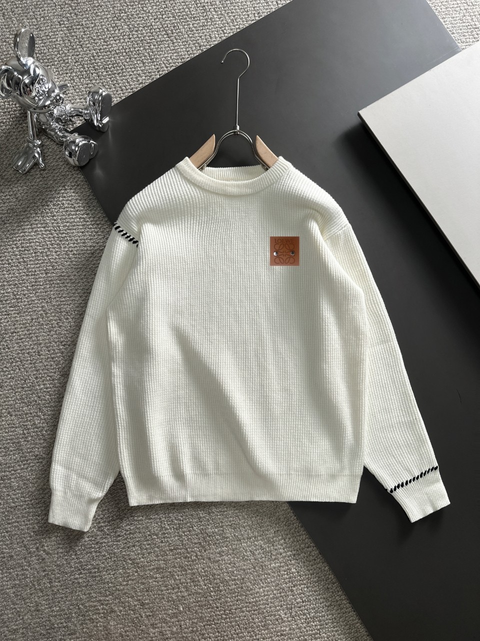 Loewe Clothing Sweatshirts Embroidery Wool Winter Collection Fashion