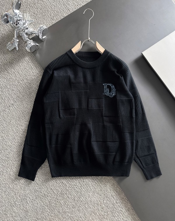 Dior Clothing Sweatshirts Embroidery Wool Winter Collection Fashion