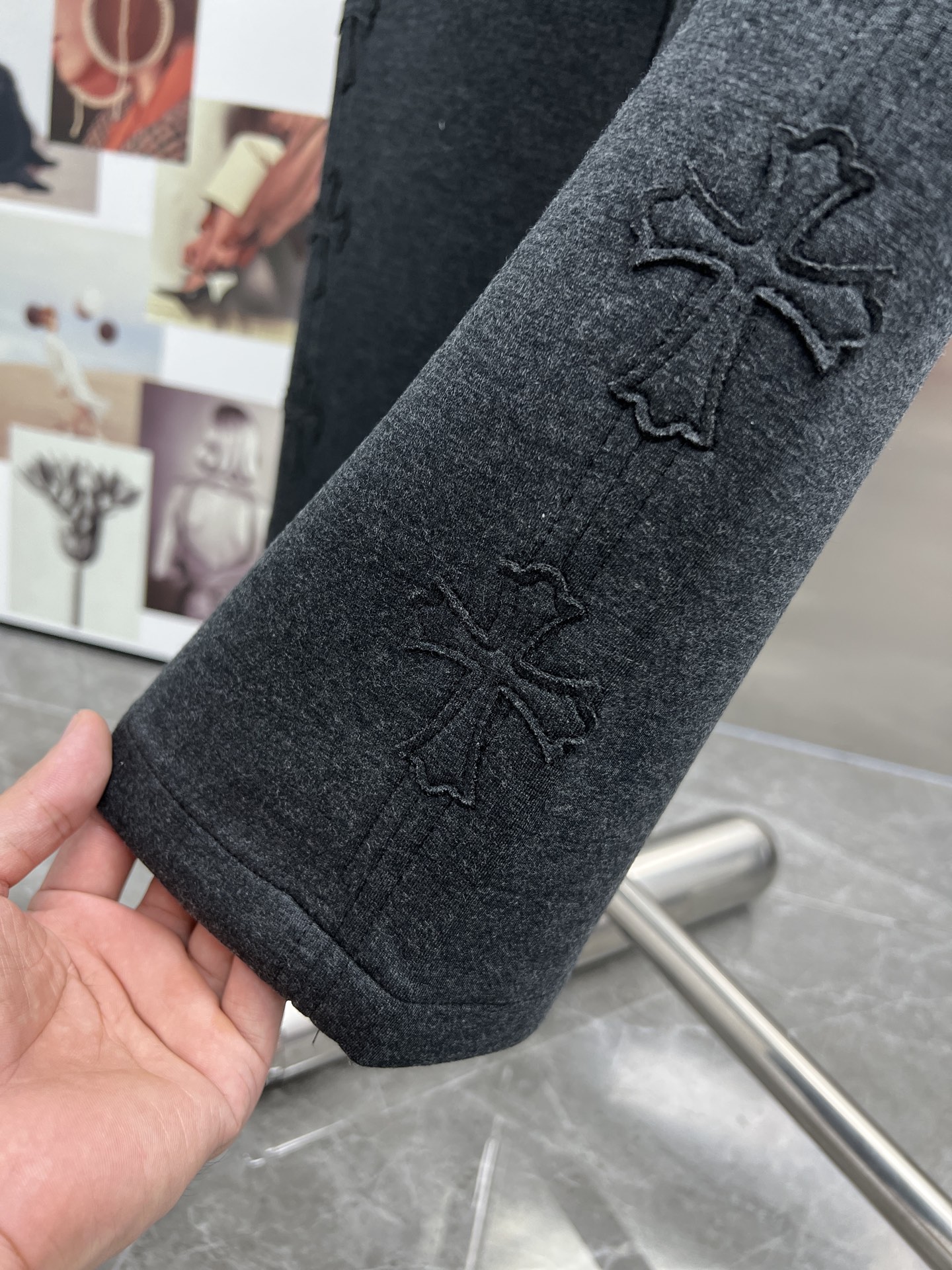 20638#NEW2025秋冬新款 休閒褲獨家定制面料顏色:黑灰SIZE:M-4XL