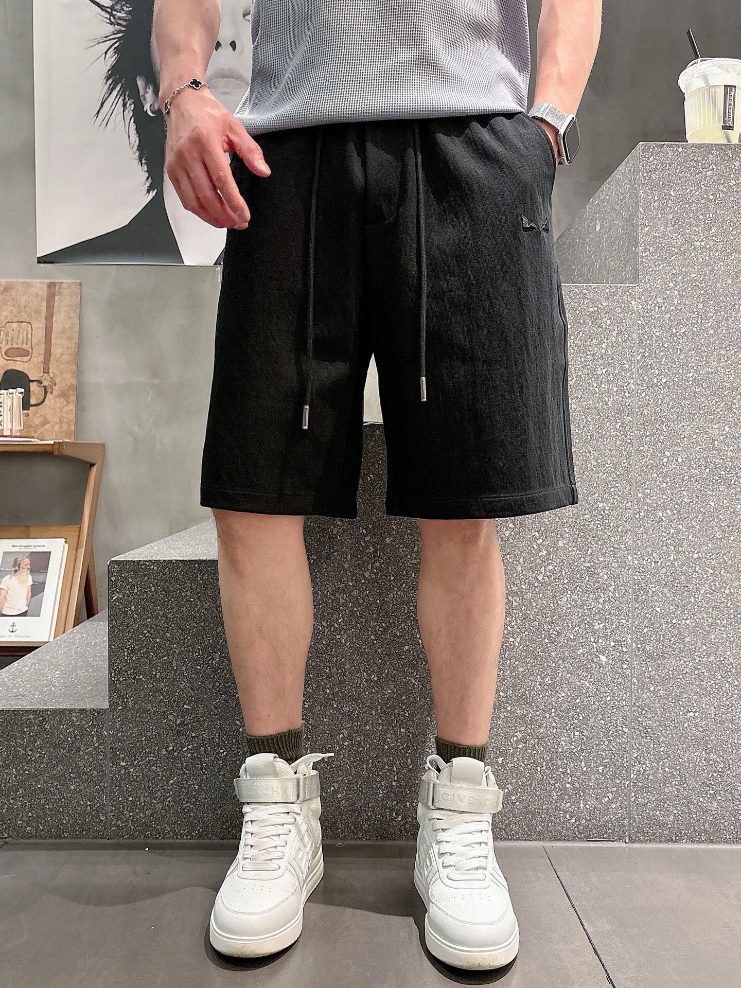 🆕Nuevo pantalón casual de primavera/verano 2026, 20031#P145, tela exclusiva personalizada, colores: blanco y negro, ta…