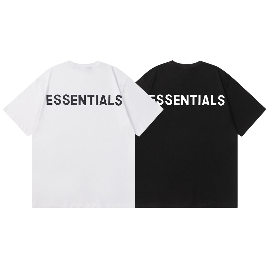 F001# 2024ss FOG ESSENTIALS camiseta de manga corta con transferencia reflectante de alta calidad!! Tejido pe…