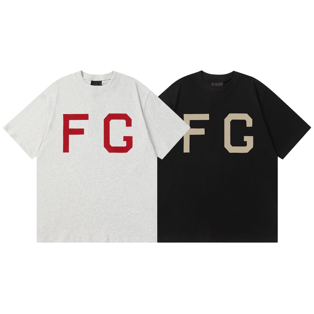 F035# 2024ss Nuevo FOG Fear of God camiseta de manga corta con logo grande FG de felpa estilo Jerry ¡¡Alta calidad!! Te…