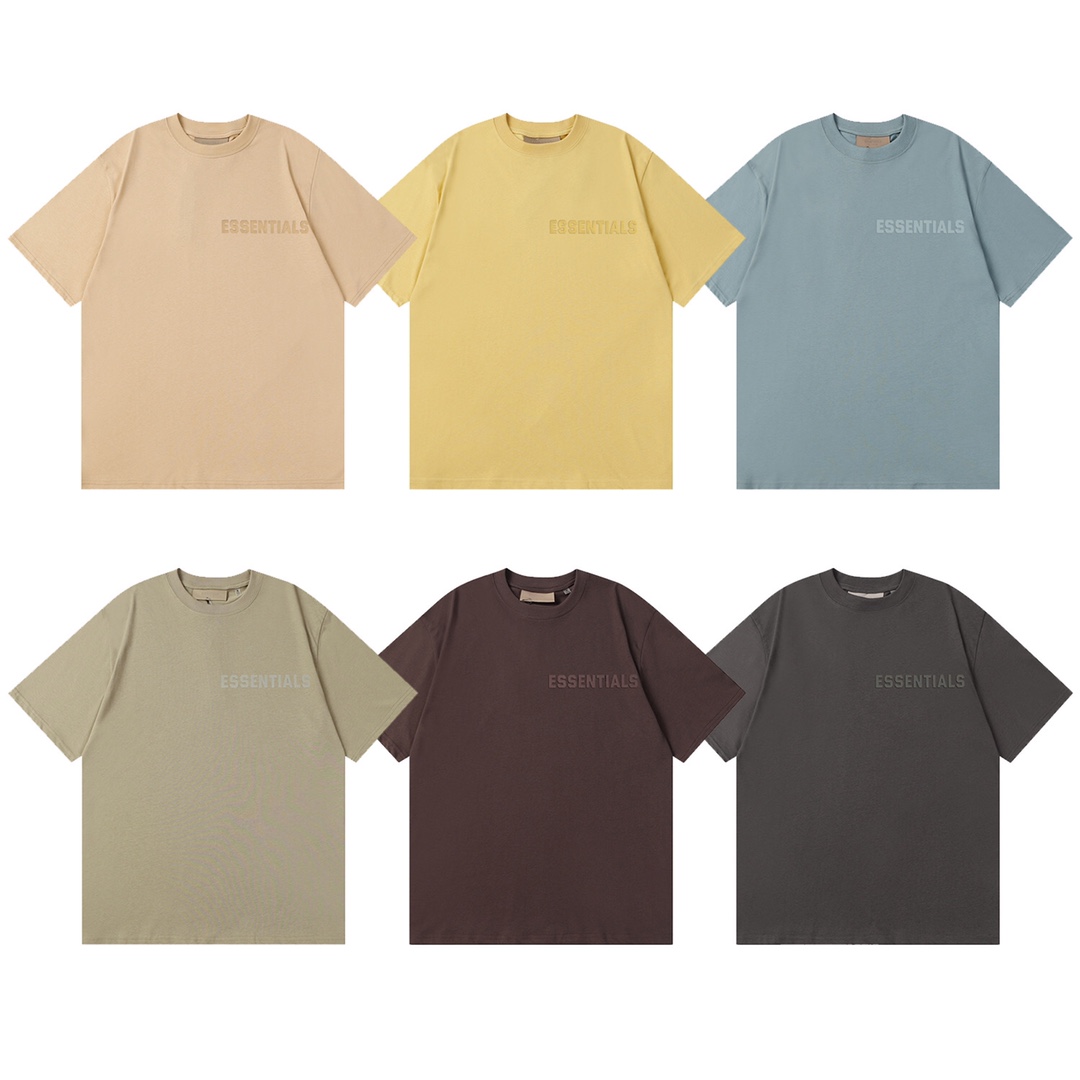 F052# 2024ss ESSENTIALS Fear of God FOG camiseta de manga corta de silicona tridimensional fluorescente personalizada o…