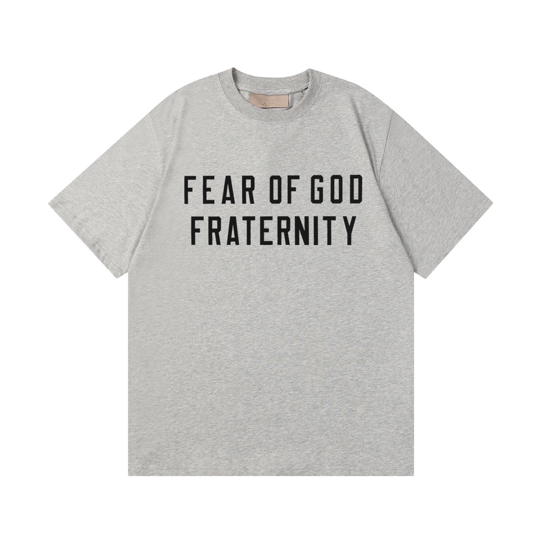 High-Quality Fear of God Fraternity T-Shirts with Custom Fabric and Details - 图片 8