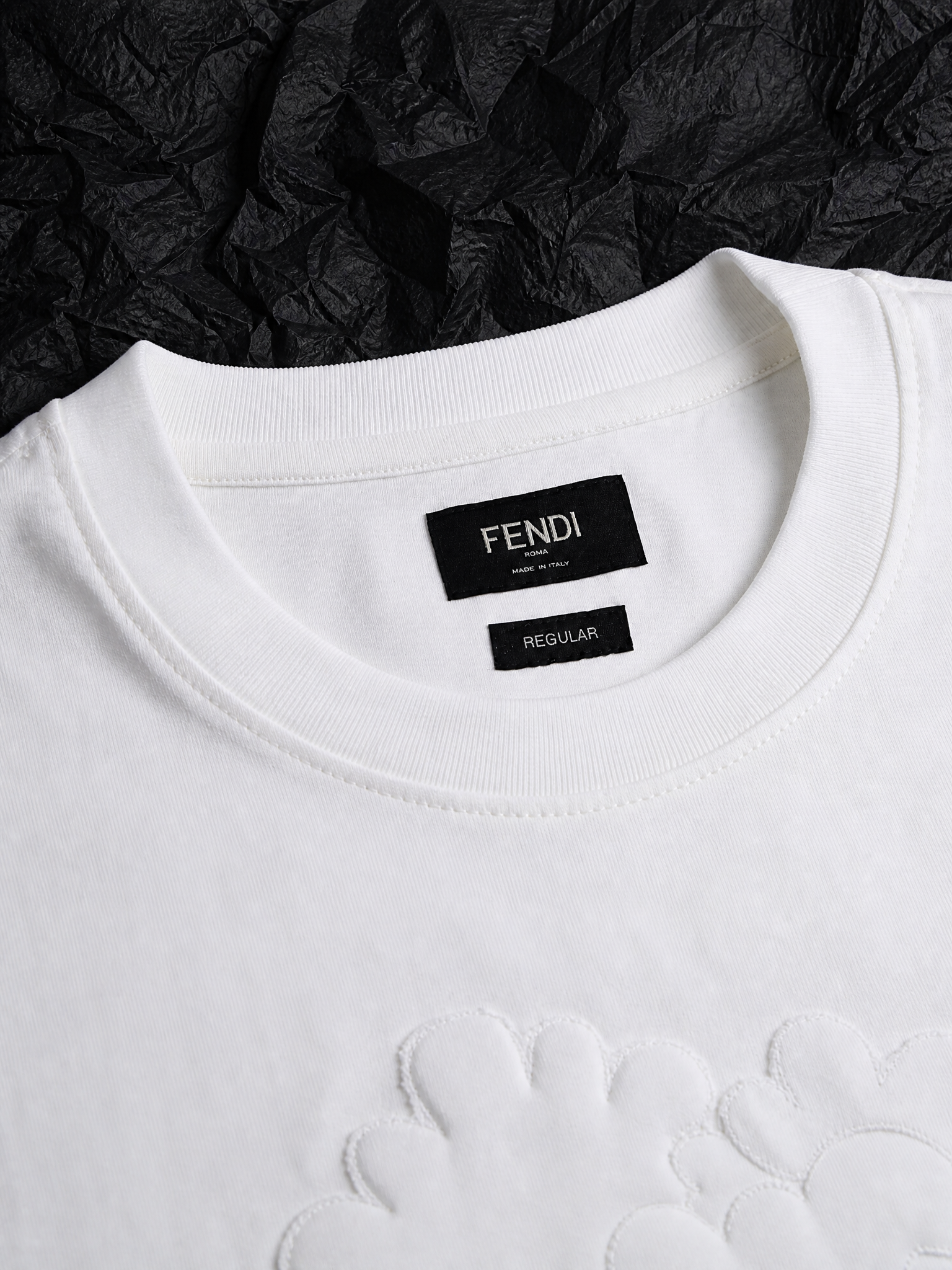 Fendi FEN贴布绣花圆领短袖T恤
