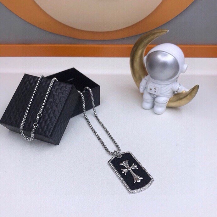 Trendy Chrome Hearts Box Pack Necklace with Hip-Hop Style Sweater Chain. - 图片 7